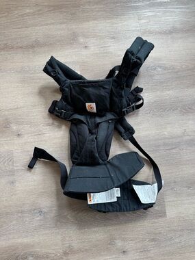 Ergobaby Black Carrier with Orange Logo Accent